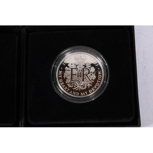 606 - The Royal Mint UNITED KINGDOM Queen Elizabeth II (1952-2022) silver proof five pound £5 coins ... 