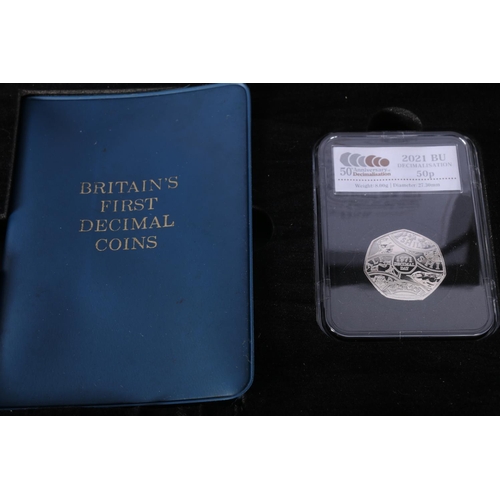 610 - ISLE OF MAN Queen Elizabeth II (1952-2022) silver proof oversized fifty pence 2001 issued to commemo... 