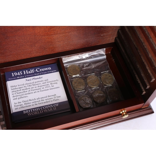 618 - Danbury Mint partial coin collection 'British Coins of World War II' comprising 61 coins dated from ... 