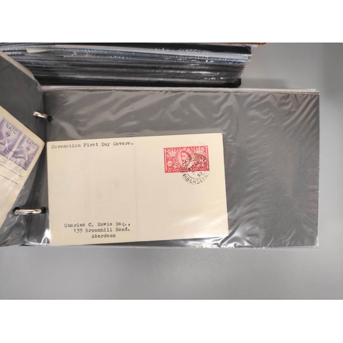 466 - Box containing collector's postage stamps and postcards including four folders of correspondence wit... 