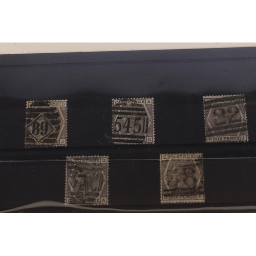 479 - GB Queen Victoria QV used stamp collection including SG137 6d grey, plate numbers 13, 14, 15, 16 and... 