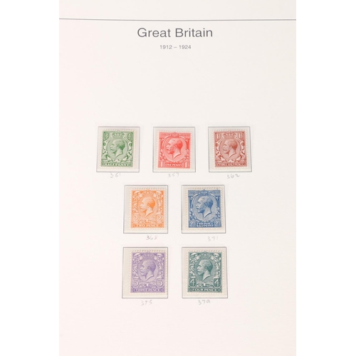 487 - GB King George V KGV stamp collection including halfpenny green unused with R21 control margin, penn... 