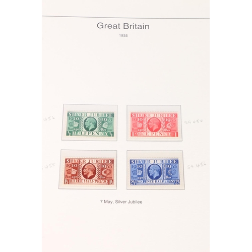 487 - GB King George V KGV stamp collection including halfpenny green unused with R21 control margin, penn... 