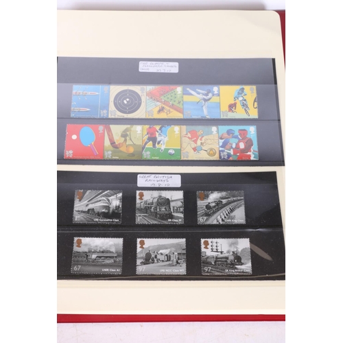 490 - One Westminster Mint red leatherette album of GB mint stamps spanning 2009-2012 including Roberts Bu... 