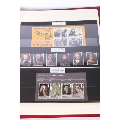 490 - One Westminster Mint red leatherette album of GB mint stamps spanning 2009-2012 including Roberts Bu... 