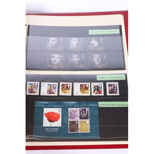 491 - One Westminster Mint red leatherette album of GB mint stamps spanning 2000-2008 including Olympic Ga... 