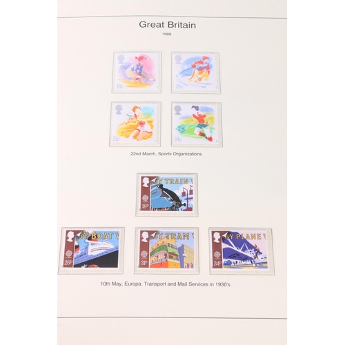 492 - One Westminster Mint red leatherette album of GB mint stamps spanning 1988-1999 including three high... 