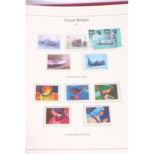 492 - One Westminster Mint red leatherette album of GB mint stamps spanning 1988-1999 including three high... 