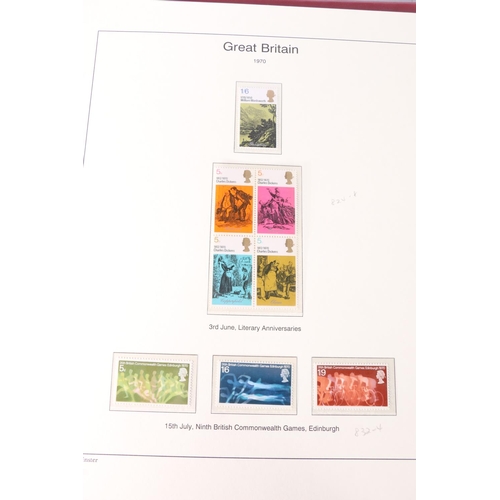 493 - Three Westminster Mint red leatherette albums of GB stamps spanning 1937-1987 including George VI KG... 