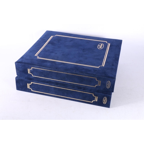 494 - Two Benham blue cloth covered albums containing the Great British Gold Medal Winner London Olympics ... 