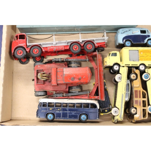 47 - Dinky Toys diecast playworn model vehicles to include 582 Pullmore Car Transporter with ramp, Foden ... 