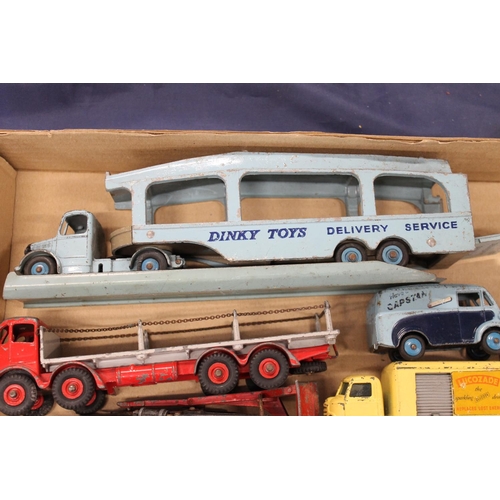 47 - Dinky Toys diecast playworn model vehicles to include 582 Pullmore Car Transporter with ramp, Foden ... 