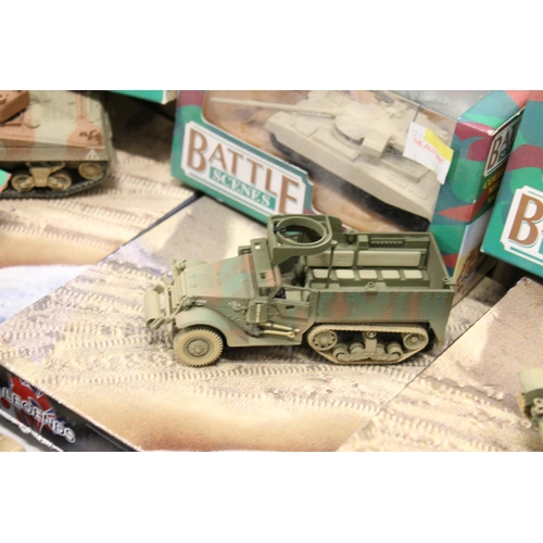 48 - Corgi diecast army themed models including Panther Tank,  Churchill Tank, Sherman tank, Bedford... 