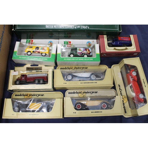 49 - Lledo British Motoring Classics of the 1960's boxed, four Matchbox Models of Yesteryear models boxed... 