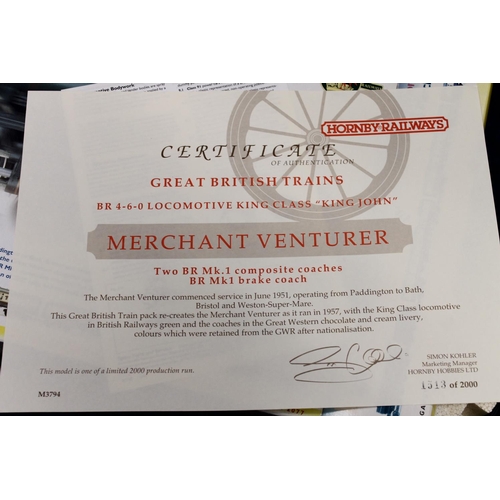 68 - Hornby OO gauge model railways R2077 The Merchant Venturer limited edition train pack with 4-6-0 Kin... 