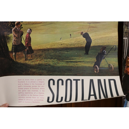 57 - Vintage travel poster 'Scotland Golf', published by British Travel and Holidays Association, printed... 