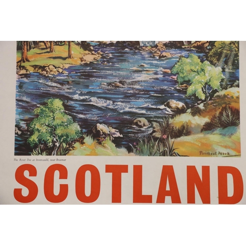 62 - Vintage travel poster 'Scotland Where You Are Always Welcome', with depiction of The River Dee at In... 