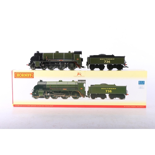 75 - Hornby OO gauge model railways R2580 4-6-0 Excalibur tender locomotive 736 Southern green, DCC Ready... 