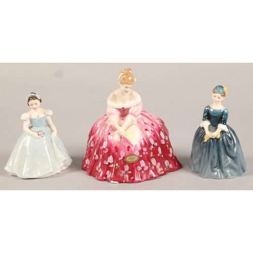 16 - Three Royal Doulton figures ' Victoria' HN 2471' Cherie' HN 2341, 'The Bridesmaid' HN 2196 (3)