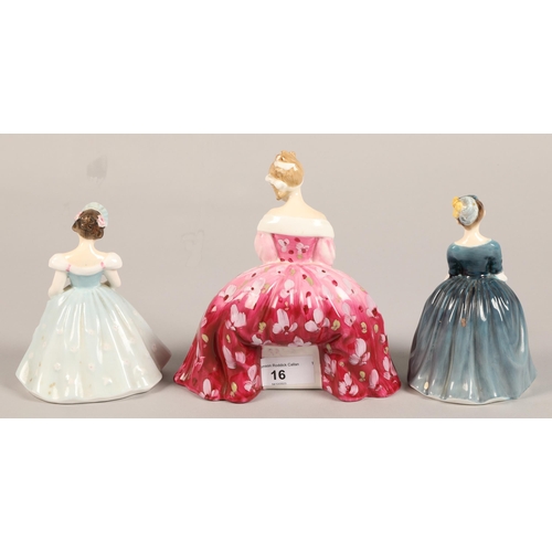 16 - Three Royal Doulton figures ' Victoria' HN 2471' Cherie' HN 2341, 'The Bridesmaid' HN 2196 (3)