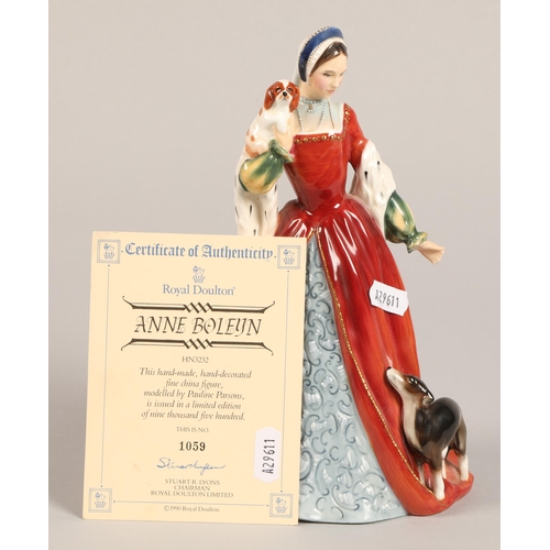 17 - Royal Doulton Anne Boyleyn HN 3232 Limited edition 1059/9500