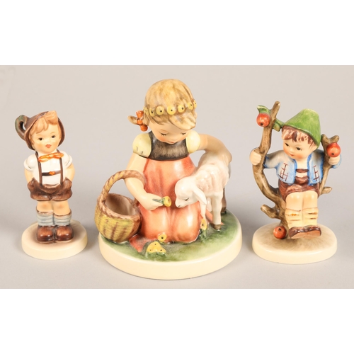 28 - Three Goebel Hummel figures, including 'Favorite Pet' 'For Keeps' (3)