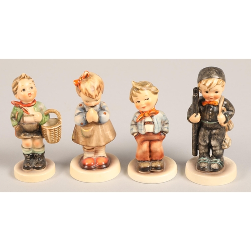 29 - Four Goebel Hummel figures, including ' Scamp', 'Evening Prayer' (4)