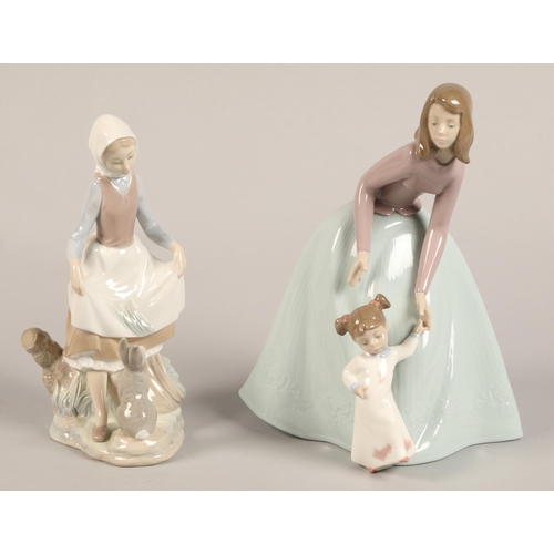 4 - Lladro maid with hare, Nao mother and child (2)