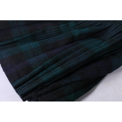 815 - Black Watch tartan kilt with military markings to the interior. 