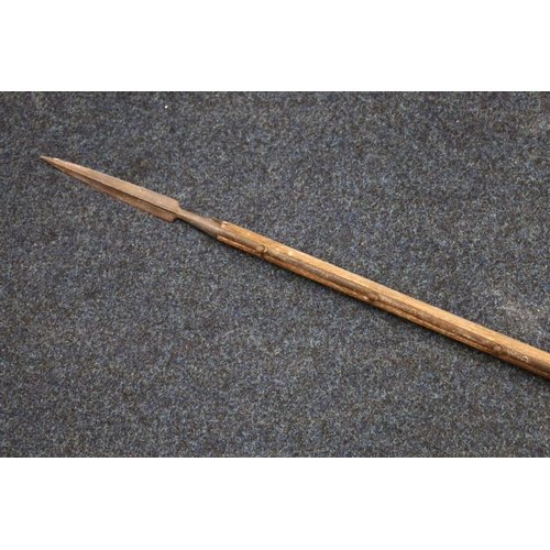 817 - British cavalry lance, possibly 1848 pattern, no identifying markings, 275 cm long.