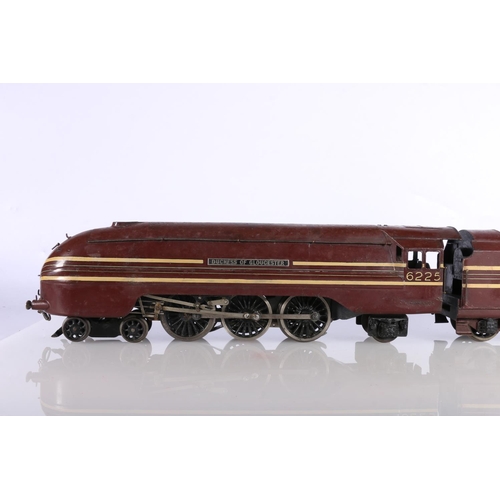 106 - Bassett Lowke O gauge model railway, an electric three rail 4-6-2 Duchess of Gloucester tender locom... 