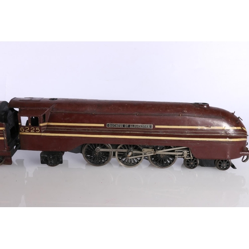 106 - Bassett Lowke O gauge model railway, an electric three rail 4-6-2 Duchess of Gloucester tender locom... 