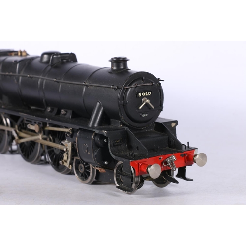 108 - O gauge model railway, an electric two rail 4-6-0 class 5P/5F tender locomotive 5020 LMS black. ... 