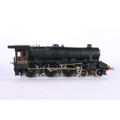 108 - O gauge model railway, an electric two rail 4-6-0 class 5P/5F tender locomotive 5020 LMS black. ... 