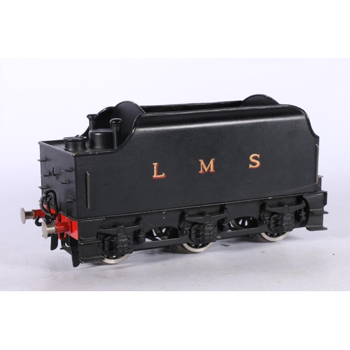 108 - O gauge model railway, an electric two rail 4-6-0 class 5P/5F tender locomotive 5020 LMS black. ... 