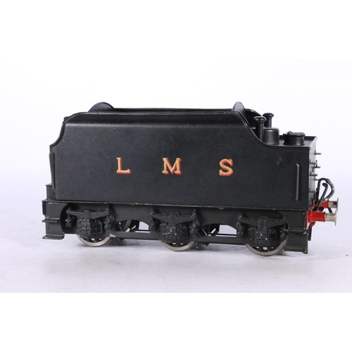 108 - O gauge model railway, an electric two rail 4-6-0 class 5P/5F tender locomotive 5020 LMS black. ... 