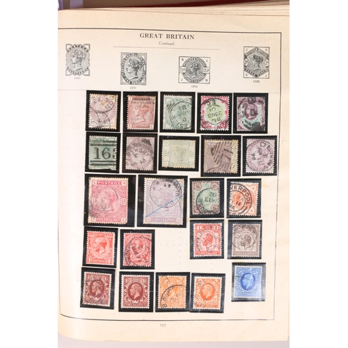 508 - Stamp collection including a Centurion stamp album including GB QV five shilling rose used, half cro... 