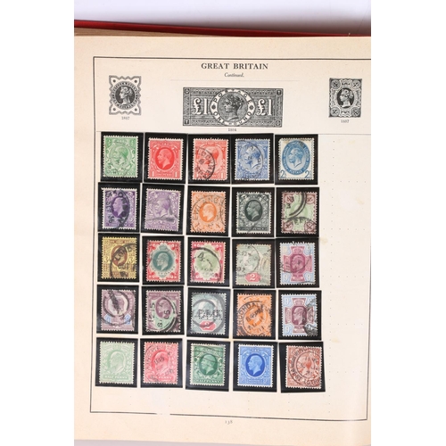 508 - Stamp collection including a Centurion stamp album including GB QV five shilling rose used, half cro... 