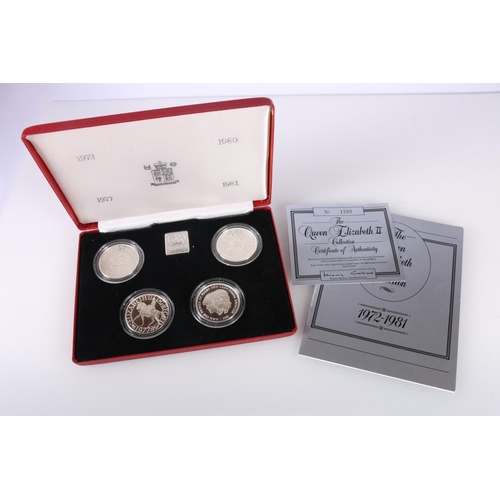 620 - The Royal Mint UNITED KINGDOM Queen Elizabeth II (1952-2022) silver proof four coin set 'The Queen E... 