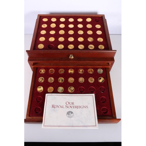 623 - The Danbury Mint 'Our Royal Sovereigns' partial medal set in celebration of the 1200th anniversary o... 