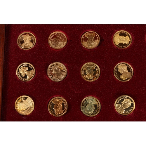 623 - The Danbury Mint 'Our Royal Sovereigns' partial medal set in celebration of the 1200th anniversary o... 