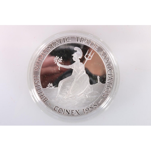 625 - The Royal Mint 5 ounce fine silver proof Coinex medal 1988 by the British Numismatic Trade Associati... 