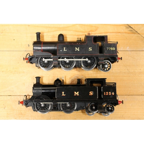 110 - O gauge model railways to include 0-6-2 locomotive 7789 LMS black and 0-4-0 clockwork locomotive 125... 