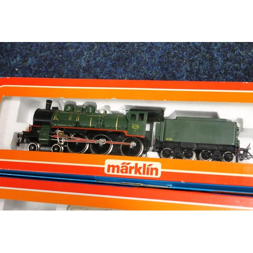 124 - Three Marklin of Germany OO gauge HO Scale model railway locomotives including 3056 crocodile locomo... 