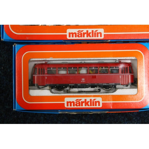 125 - Three Marklin of Germany OO gauge HO Scale model railway locomotives including 3055 electric locomot... 