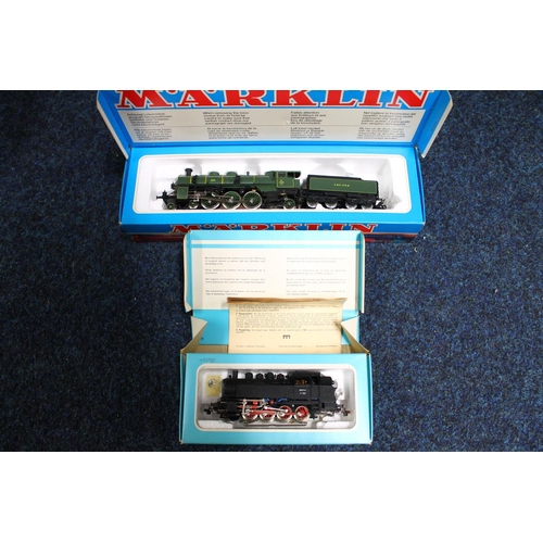 126 - Two Marklin of Germany OO gauge HO Scale model railway locomotives including 3092 4-6-2 tender locom... 