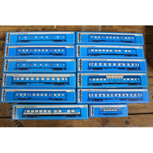 128 - Marklin of Germany OO gauge HO scale model railway rolling stock including 4018, 4026 x2, 4049 x3, 4... 