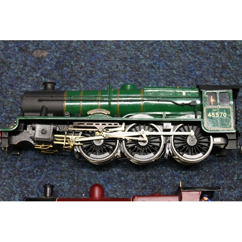 95 - O gauge model railway, a kit built electric 4-6-0 Enchantress tender locomotive 25604 LMS maroon, an... 