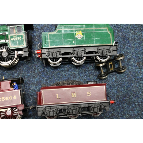 95 - O gauge model railway, a kit built electric 4-6-0 Enchantress tender locomotive 25604 LMS maroon, an... 