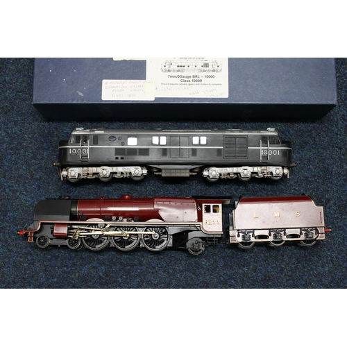 96 - O gauge model railway, a kit built electric 4-6-2 Duchess of Sutherland tender locomotive 6233 LMS m... 